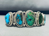 Sensational Vintage Native American Navajo Carico Lake Turquoise Sterling Silver Bracelet-Nativo Arts