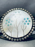 Flowers Of Turquoise!! Vintage Native American Zuni Turquoise Sterling Silver Bracelet-Nativo Arts