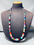 Tommy Rose Singer Native American Navajo Turquoise Coral Lapis Amethyst Sterling Silver Necklace-Nativo Arts