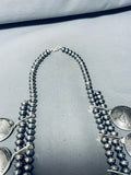 One Of The Best Native American Navajo Sterling Silver Coin Squash Blossom Necklace-Nativo Arts