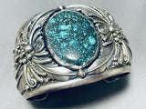 One Of The Best Vintage Native American Navajo Spiderweb Turquoise Sterling Silver Bracelet-Nativo Arts
