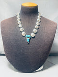Important Vintage Apache Carlyne Apachito Turquoise Sterling Silver Necklace-Nativo Arts