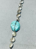 One Of The Coolest Vintage Native American Navajo Turquoise Sterling Silver Necklace-Nativo Arts