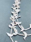 Dolphin And Bird Fetish!! Vintage Native American Zuni Hand Carved Sterling Silver Necklace-Nativo Arts