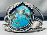 Museum Vintage Native American Navajo Morenci Turquoise Sterling Silver Bracelet-Nativo Arts