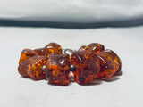 Ancient Tree Sap! Impressive Vintage Santo Domingo Baltic Amber Sterling Silver Bracelet-Nativo Arts