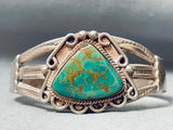 Superior Vintage Native American Navajo Royston Turquoise Sterling Silver Bracelet Old-Nativo Arts