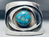 One Of Coolest Vintage Native American Navajo Morenci Turquoise Sterling Silver Bracelet-Nativo Arts