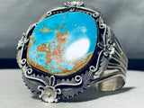 Pete Johnson Massive Vintage Native American Navajo Turquoise Sterling Silver Bracelet-Nativo Arts