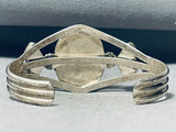 One Of The Most Beautiful Vintage Native American Navajo Gaspeite Sterling Silver Bracelet-Nativo Arts