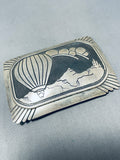 Balloon Fiesta! Special Vintage Native American Navajo Sterling Silver Hot Air Balloon Buckle-Nativo Arts