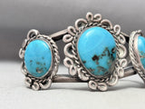 Rare Vintage Native American Navajo Morenci Turquoisde Sterling Silver Bracelet-Nativo Arts