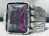 Eddy Gruber Sugilite Vintage Native American Navajo Sterling Silver Bracelet-Nativo Arts