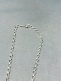 Fascinating Native American Navajo Denim Lapis Sterling Silver Necklace Signed-Nativo Arts