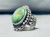 Best Vintage Native American Navajo Carico Lake Turquoise Sterling Silver Ring-Nativo Arts