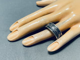 Native American Navajo Story On The Finger Vintage Sterling Silver Hand Carved Ring-Nativo Arts