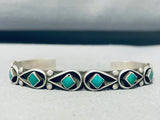 Superb Vintage Native American Zuni 8 Cerrillos Turquoise Sterling Silver Bracelet-Nativo Arts