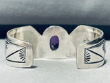 Gold Kokopelli Amethyst Vintage Native American Navajo Sterling Silver Bracelet Cuff-Nativo Arts