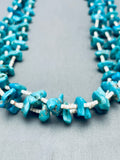 Nuggets Of Old Turquoise Vintage Native American Navajo Heishi Necklace-Nativo Arts