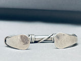 Authentic Orville Tsinnie Vintage Native American Navajo Sterling Silver Bracelet-Nativo Arts