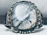 One Of The Best Ever Vintage Native American Navajo Grey Agate Sterling Silver Bracelet-Nativo Arts