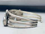 Very Are Blue Jay Turquoise! Vintage Native American Navajo Sterling Silver Bracelet-Nativo Arts