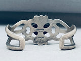 Extraordinary Native American Navajo Carico Lake Turquoise Sterling Silver Signed Bracelet-Nativo Arts