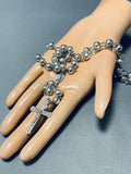 One Of The Most Incredible Vintage Native American Navajo Sterling Silver Rosary Necklace-Nativo Arts