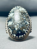 One Of The Best Vintage Native American Navajo Spiderweb Turquoise Sterling Silver Ring-Nativo Arts