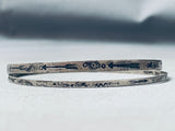 Striking Vintage Native American Navajo Sterling Silver Bracelet