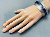 6.5 Inch Wrist Vintage Native American Navajo Sugulite Sterling Silver Bracelet Cuff-Nativo Arts