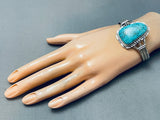 Intricate Vintage Native American Navajo Spiderweb Turquoise Sterling Silver Bracelet-Nativo Arts