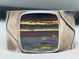 Desert Layer Stone Vintage Southwest Sterling Silver Bracelet-Nativo Arts