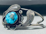 James Lee Vintage Native American Navajo Carico Lake Turquoise Sterling Silver Bracelet-Nativo Arts