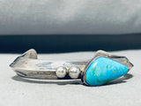 Important Albert Lee Vintage Native American Navajo Turquoise Sterling Silver Bracelet-Nativo Arts