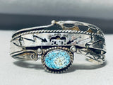 One Of The Most Unique Vintage Native American Navajo Turquoise Sterling Silver Bracelet-Nativo Arts