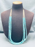 One Of The Finest Vintage Santo Domingo Turquoise Heishi Kewa Necklace-Nativo Arts