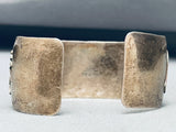 Golden Bear Vintage Native American Navajo Sterling Silver Bracelet Cuff-Nativo Arts
