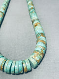 Sophisticated Vintage Santo Domingo Green Turquoise Sterling Silver Necklace-Nativo Arts