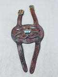 Important 1800's Vintage Native American Navajo Turquoise Sterling Silver Ketoh Bracelet