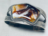 Antelope Canyon!!! Vintage Native American Navajo Petrified Wood Sterling Silver Bracelet-Nativo Arts