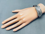 One Of The Most Unique Arrow Vintage Native American Navajo Sterling Silver Bracelet-Nativo Arts