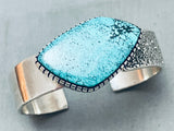 Important Christin Wolf Vintage Spiderweb Turquoise Sterling Silver Bracelet-Nativo Arts