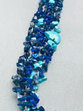 Turquoise Bear Vintage Navajo Lapis Heishi Sterling Silver Necklace-Nativo Arts