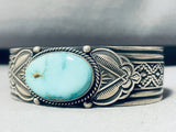 Stamp Work Ultra Master! Vintage Native American Navajo Turquoise Sterling Silver Bracelet-Nativo Arts