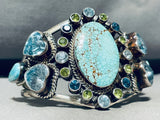 The Best Vintage Native American Navajo Topaz Turquoise Sterling Silver Bracelet-Nativo Arts