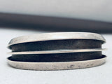 Sturdy 6.5 Inch Wrist Vintage Native American Navajo Sterling Silver Bracelet Cuff-Nativo Arts