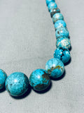 Breathtaking Native American Navajo Turquoise Sterling Silver Necklace-Nativo Arts