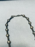Gasp! Late 1800's/ Early 1900's Vintage Native American Navajo Coin Silver Hand Tooled Necklace-Nativo Arts