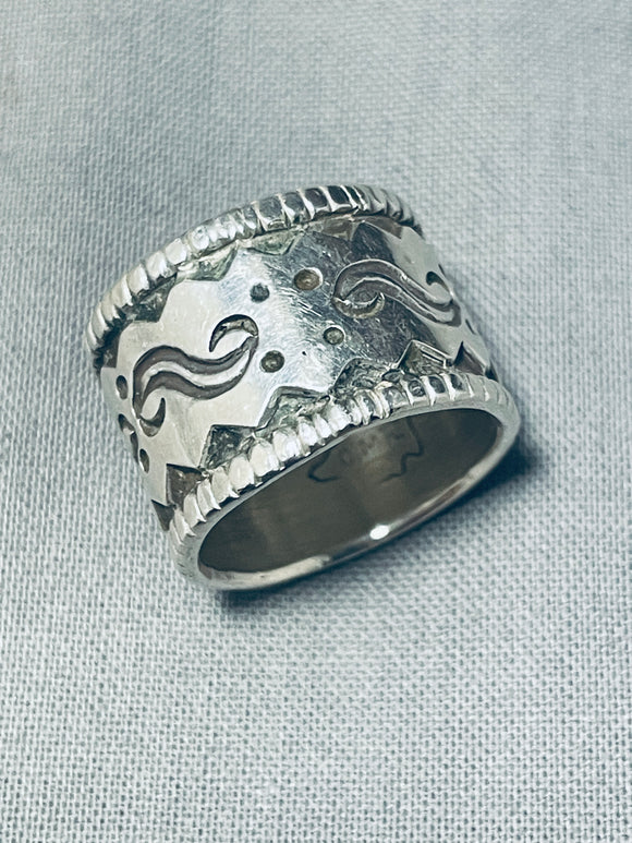 Important Cal Martinez Vintage Native American Navajo Sterling Silver Ring-Nativo Arts